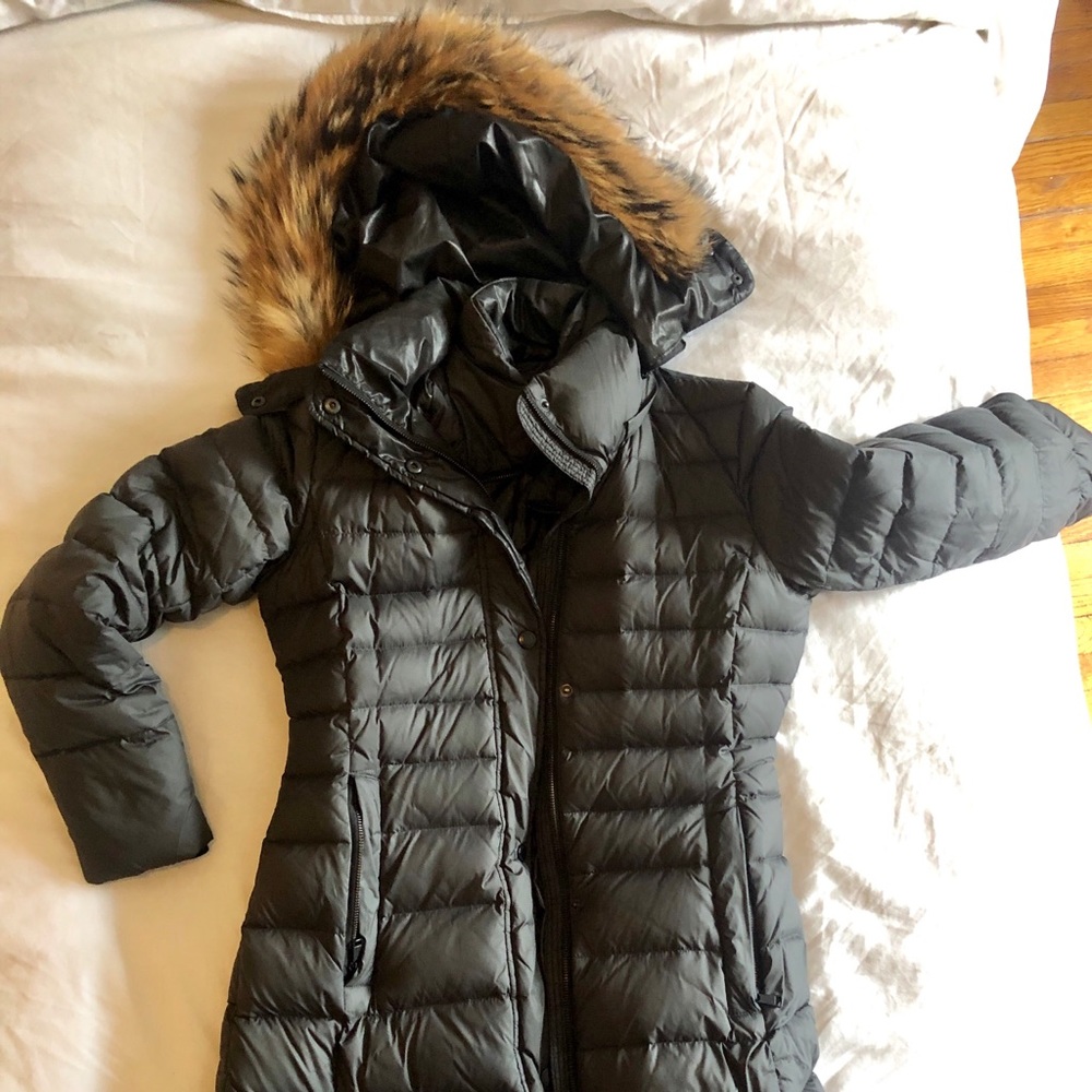 Andrew Marc puffer jacket with coyote fur hood